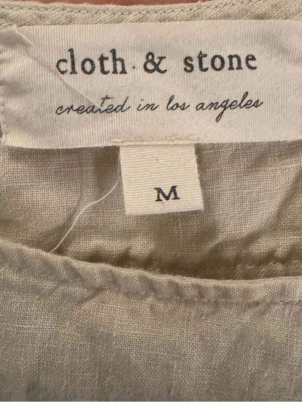 cloth & stone Raw-Hem Linen Blend Tank Top in Beige - Picture 5 of 8